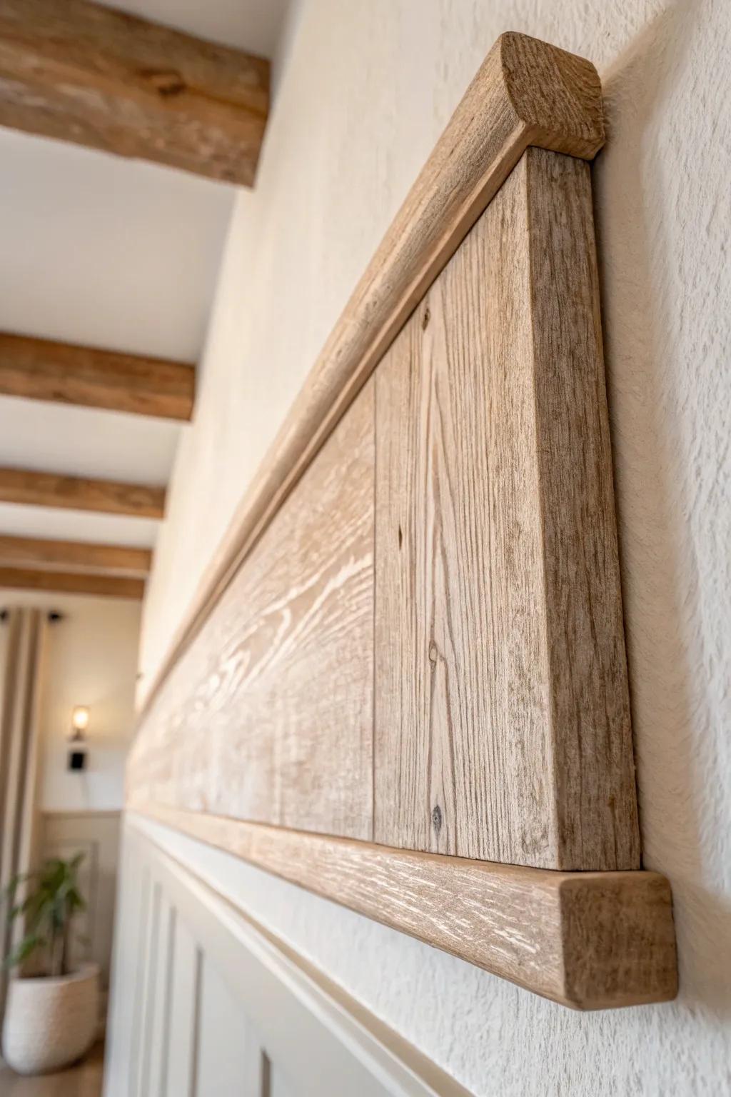 Soft limewashed wood ceiling look—warm, grain-forward, and beautifully muted (not orange).