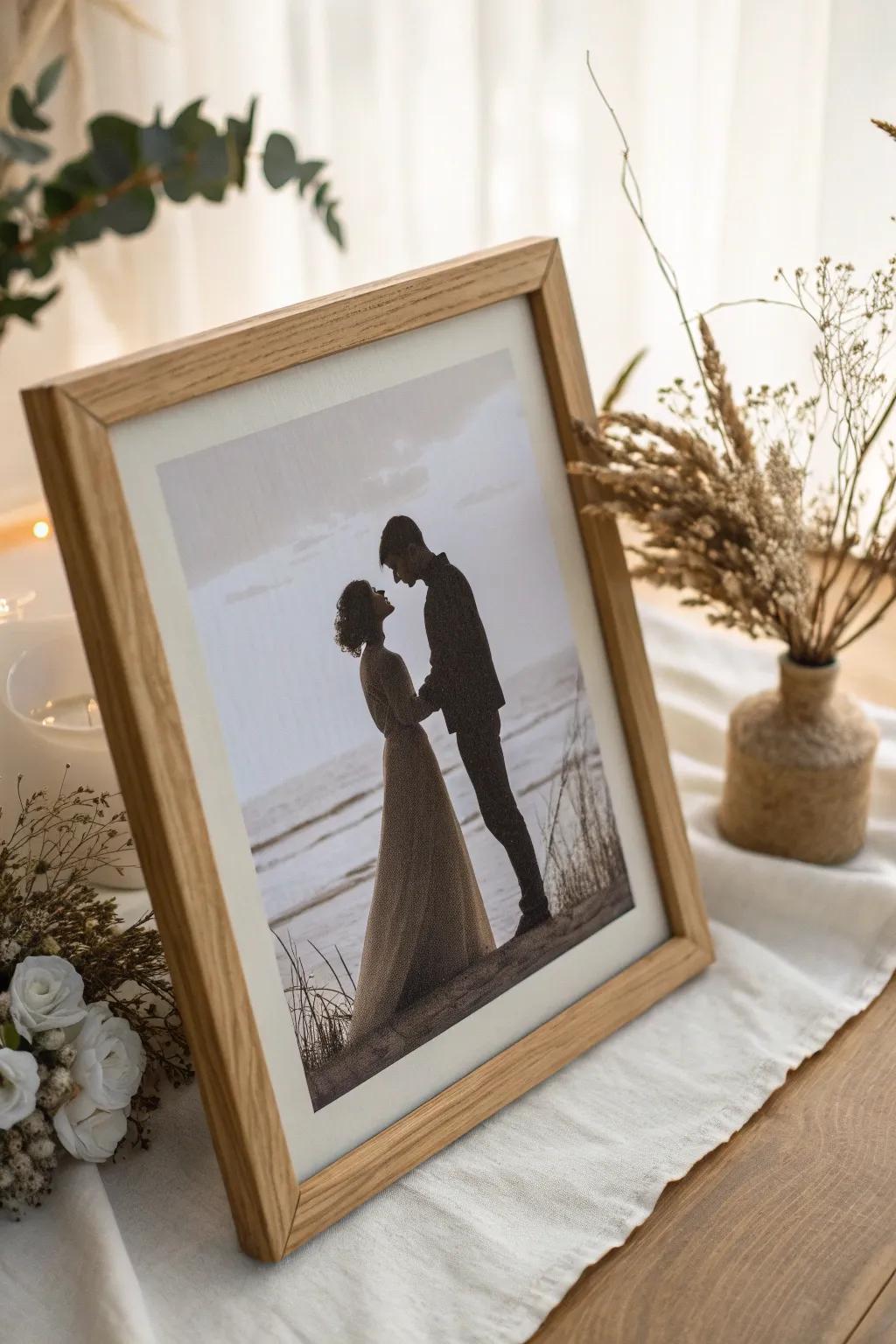 Timeless Love: Capture your connection with minimalist silhouette art.