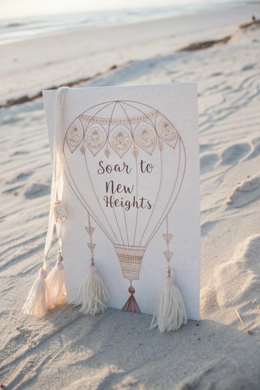 Let your dreams take flight with this personalized hot air balloon artwork.