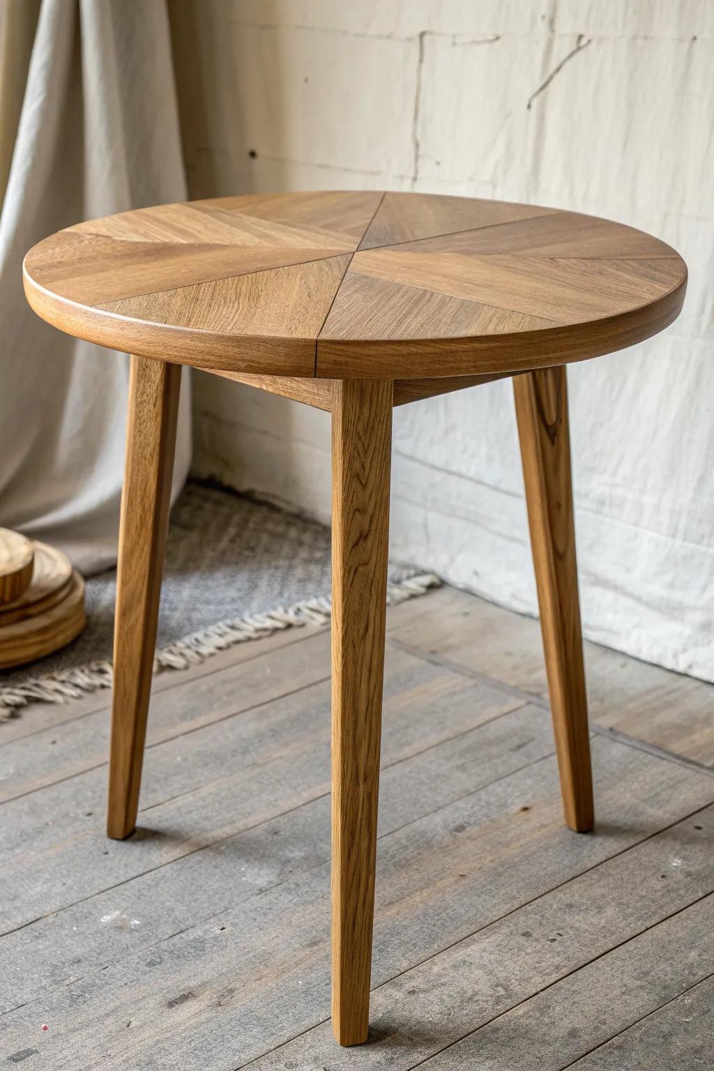 Wabi-sabi repair: a bold walnut inlay that turns a crack into the table’s best feature.
