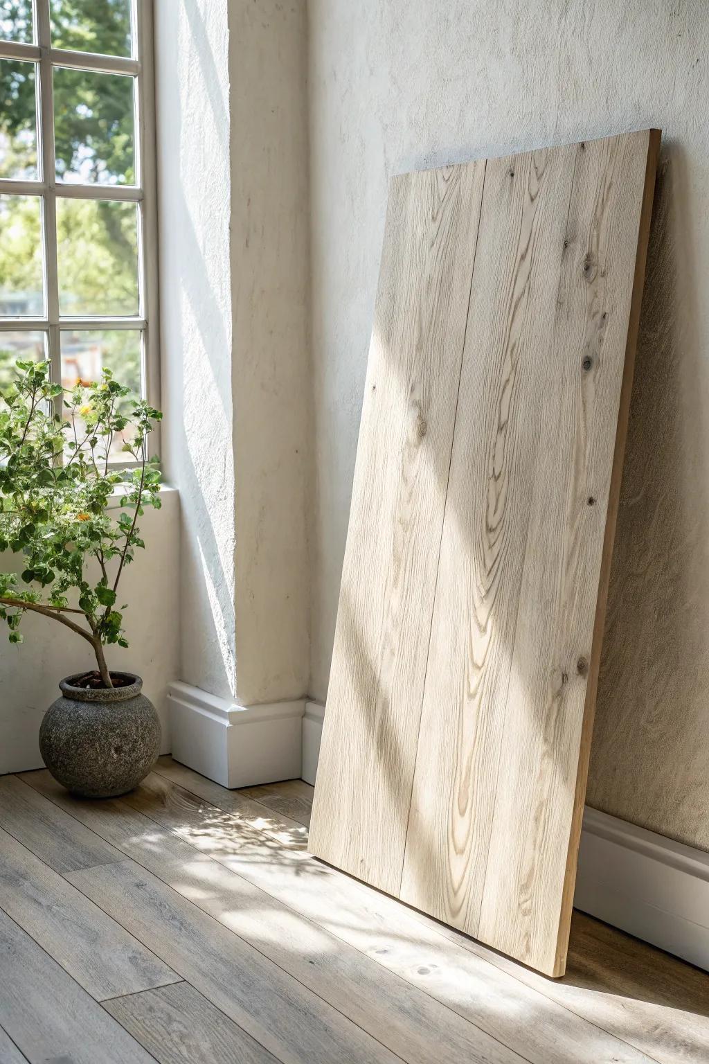 Cerused oak: mid-tone stain with softly whitened grain for a custom, designer floor look.