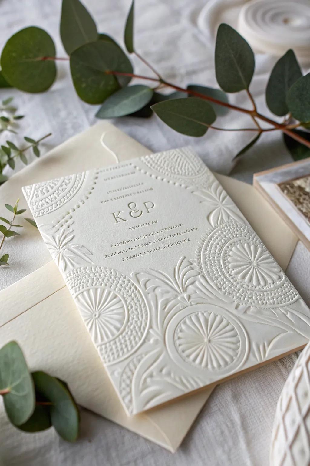 Discover the art of invitation with textured elegance—where craftsmanship meets simplicity.