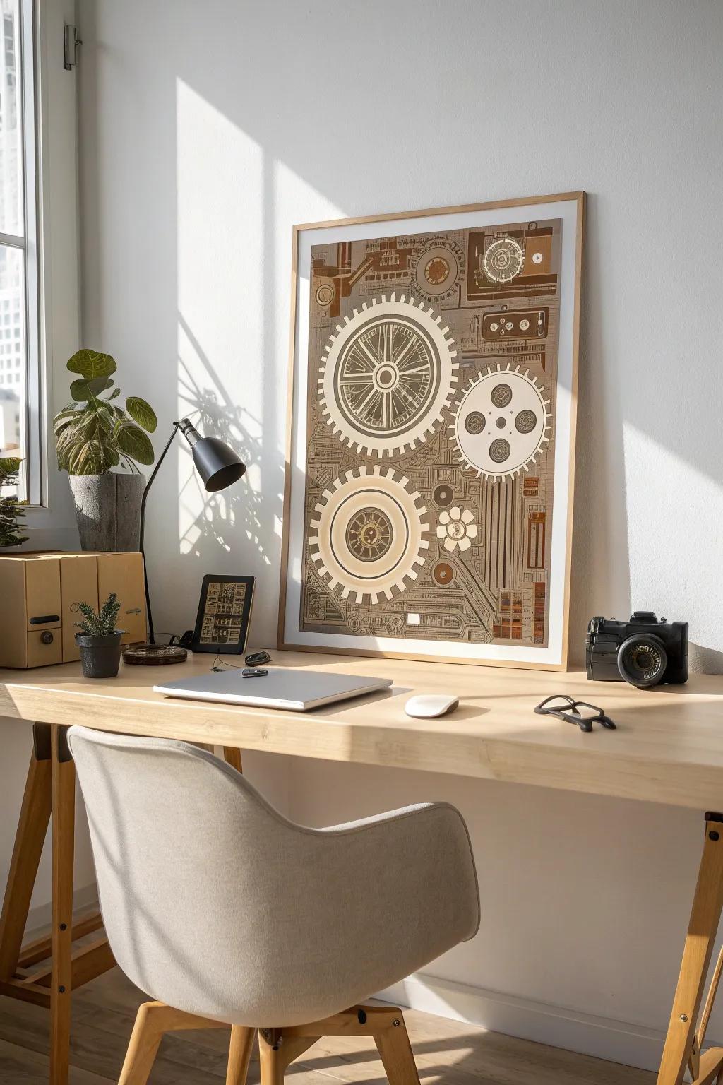 Discover the art of tech with a minimalist pop-up poster that blends innovation with natural elegance.