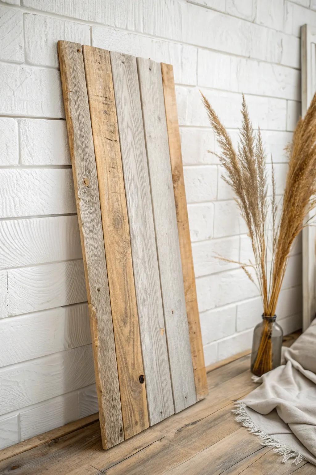 Reclaimed shiplap adds instant mudroom character—weathered grain, softly sanded, sealed to last.