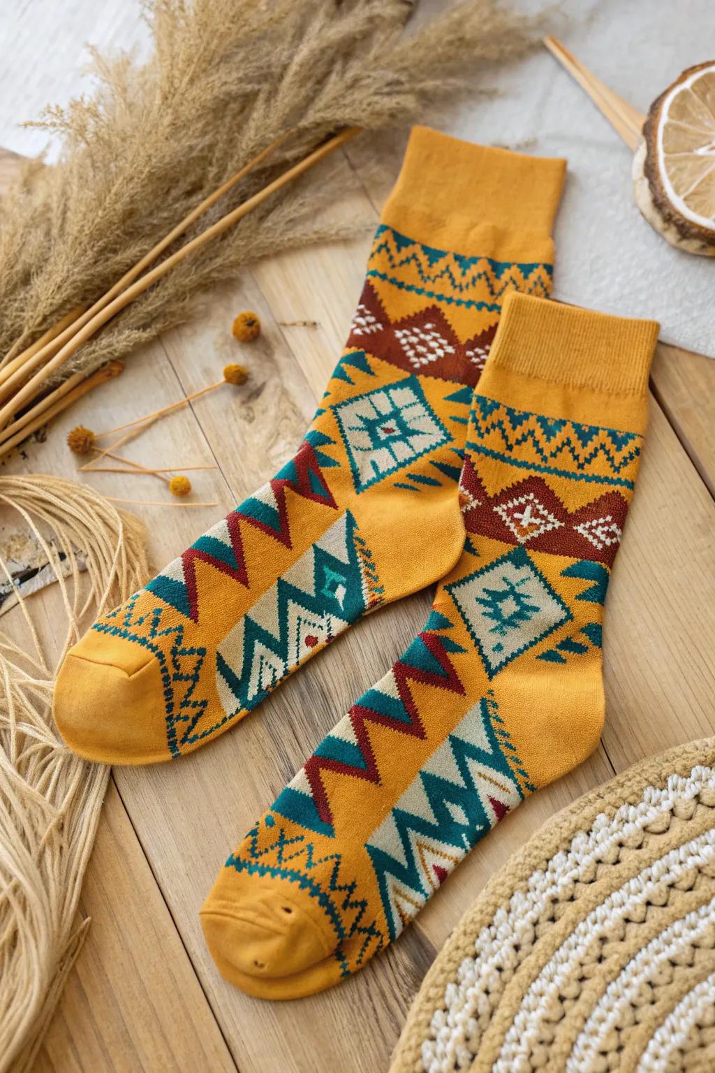 Step back in time with these retro-inspired socks, where vintage charm meets modern minimalism. 🌿🧦