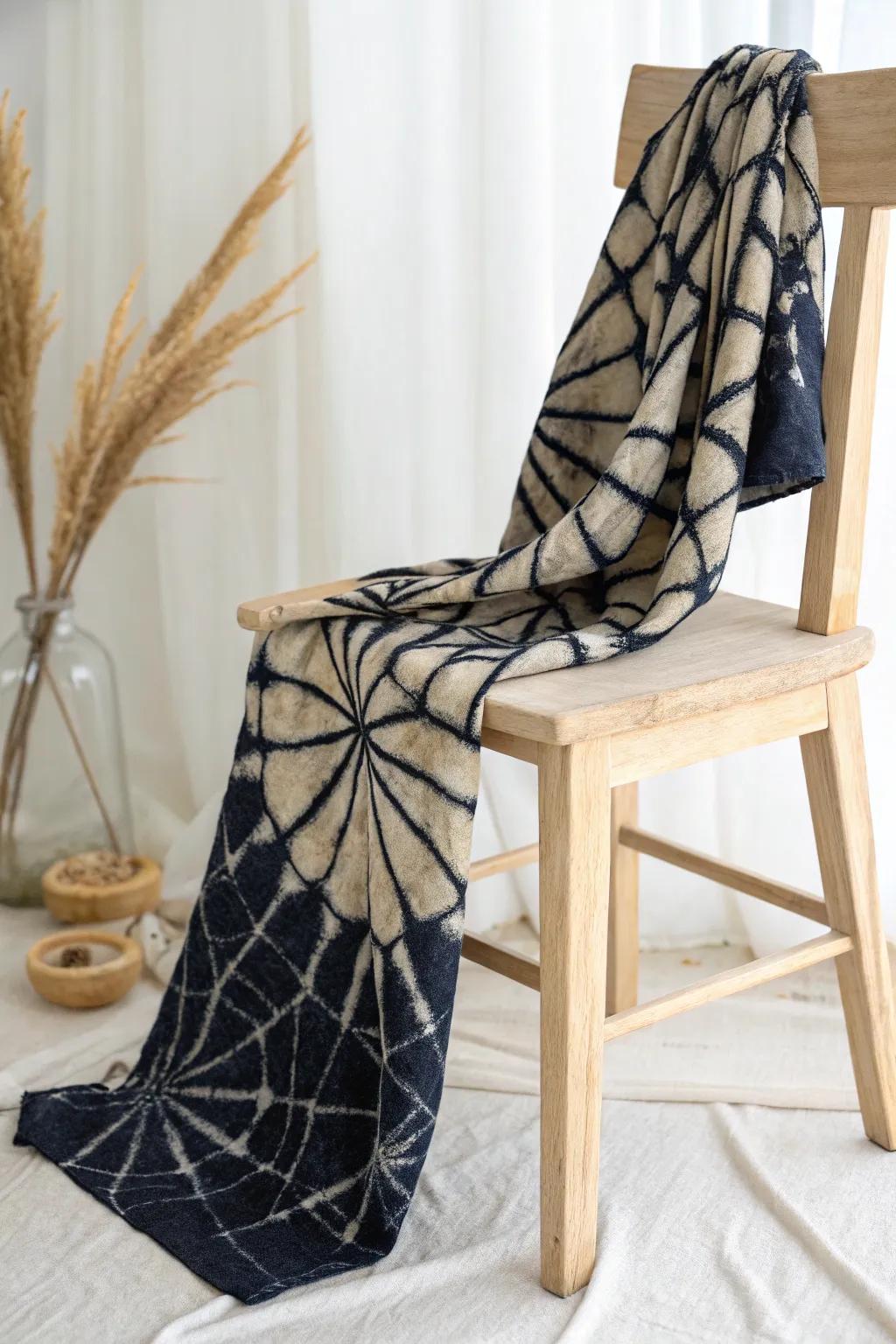 Unveil the mystery of tie-dye with the elegant spider technique. #CraftedByHand #ScandiBoho