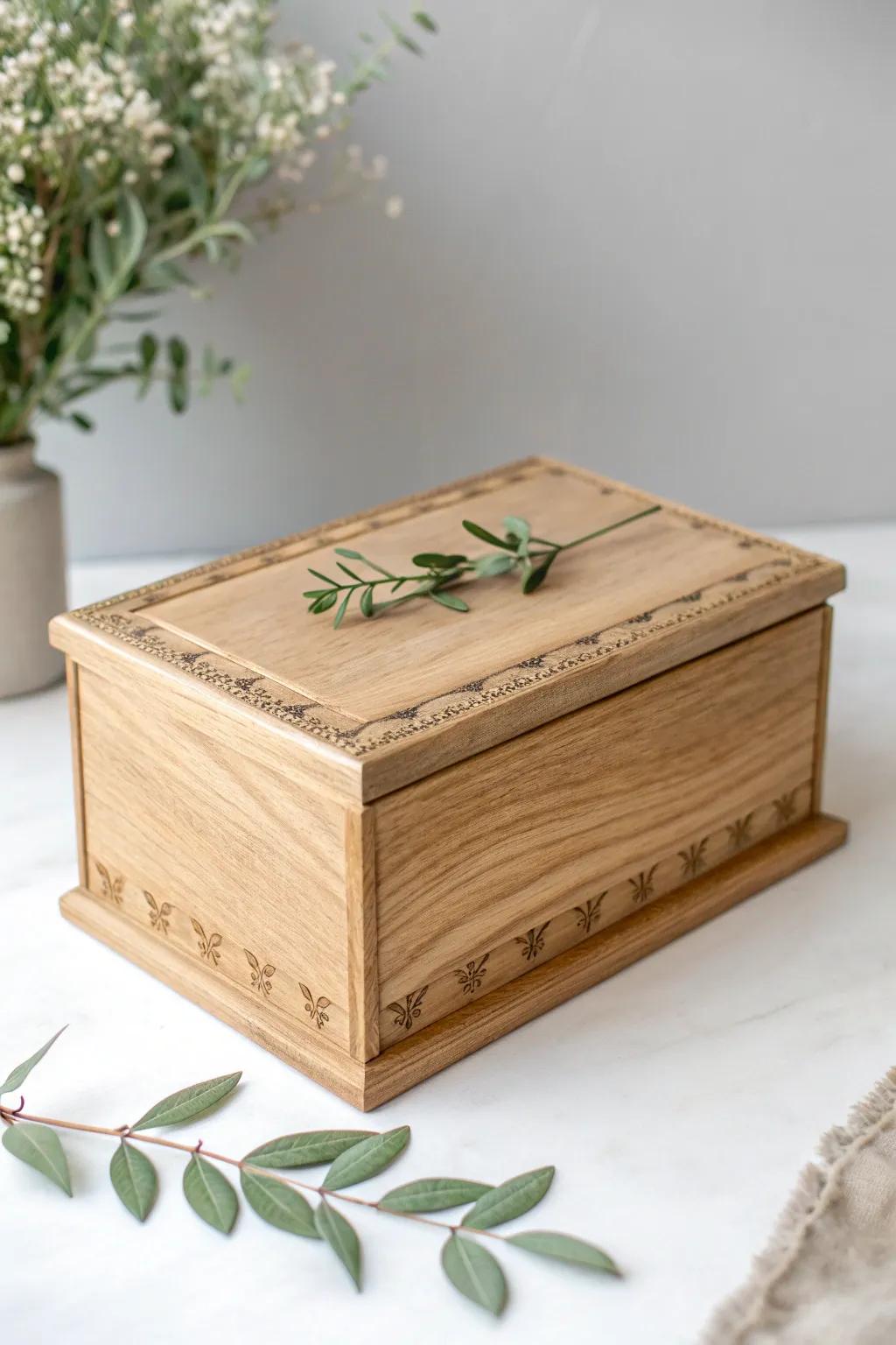 Discover the elegance of simplicity with this minimalist time machine box, where subtle details speak volumes.