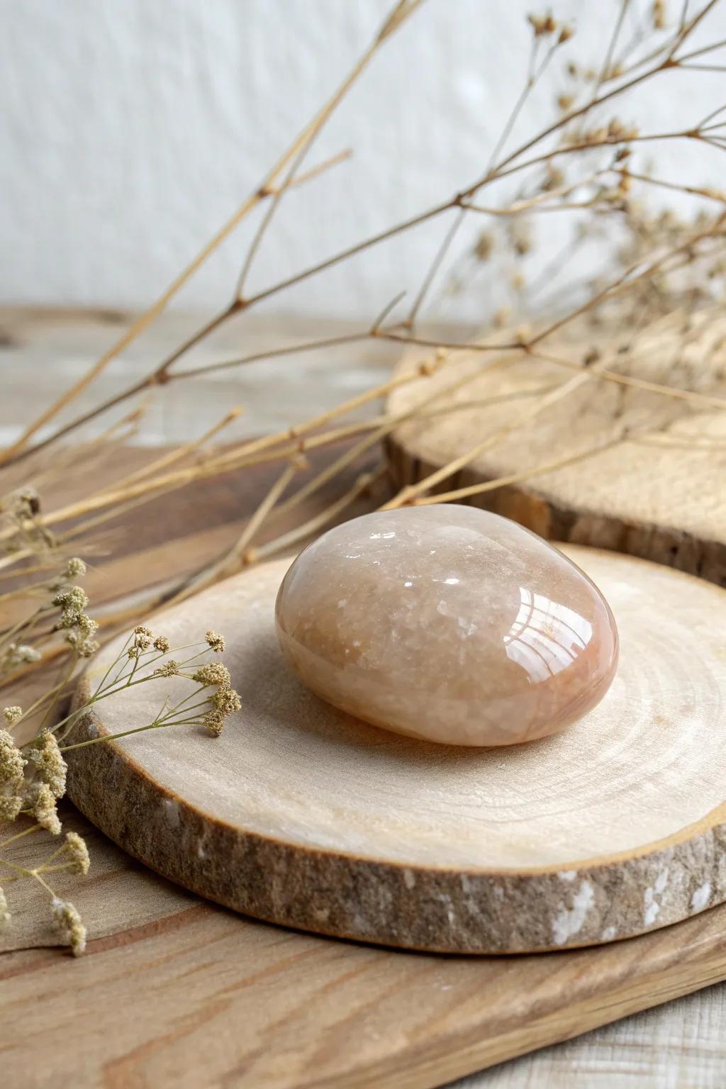 Discover the art of simplicity with wax-covered stones—nature's beauty, elegantly enhanced. #MinimalistDecor #BohoChic