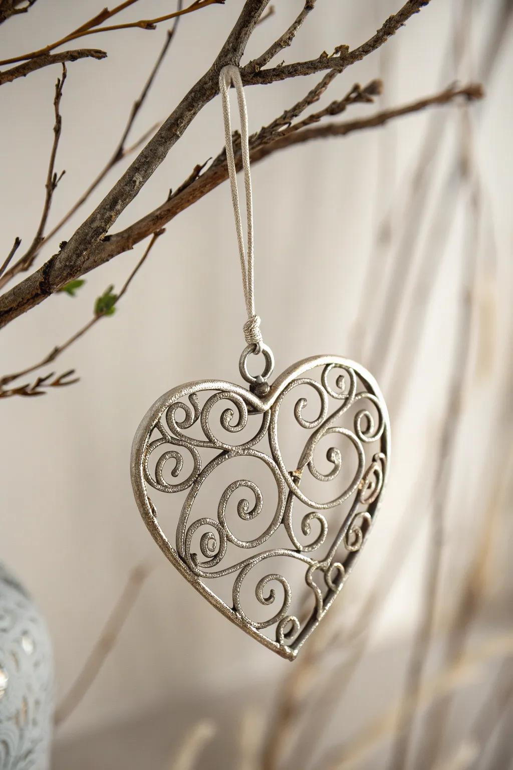 Capture the essence of love and artistry with a whimsical doodle heart pendant.