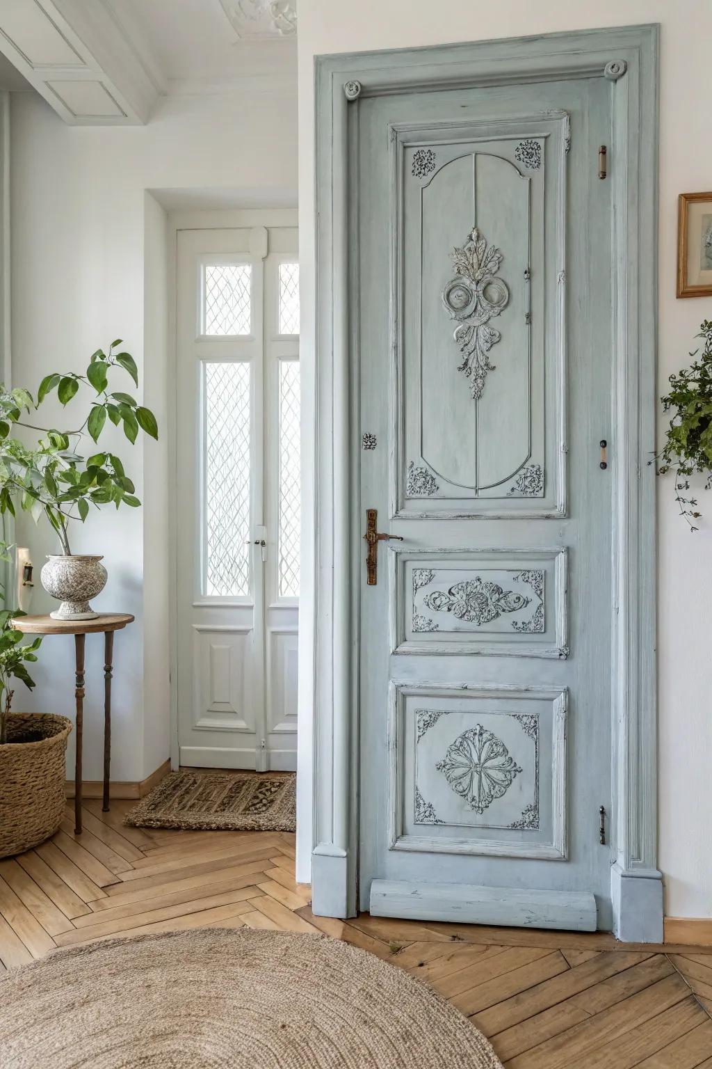 Transform your entryway with a touch of shabby chic elegance using chalk paint.