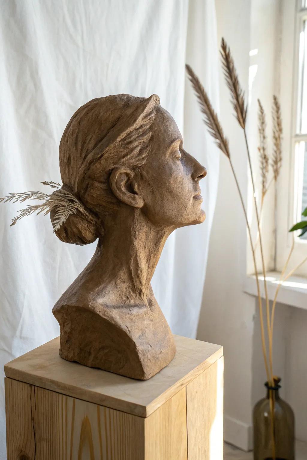 Discover yourself through the art of clay. #SculpturalSelfPortraits
