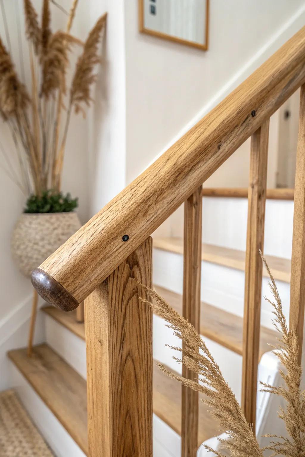 A slim amber resin inlay turns reclaimed wood knots and cracks into a quiet farmhouse wow.