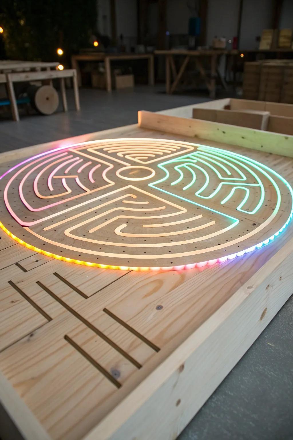Navigate the night with a glowing maze adventure - where minimalist design meets radiant fun!
