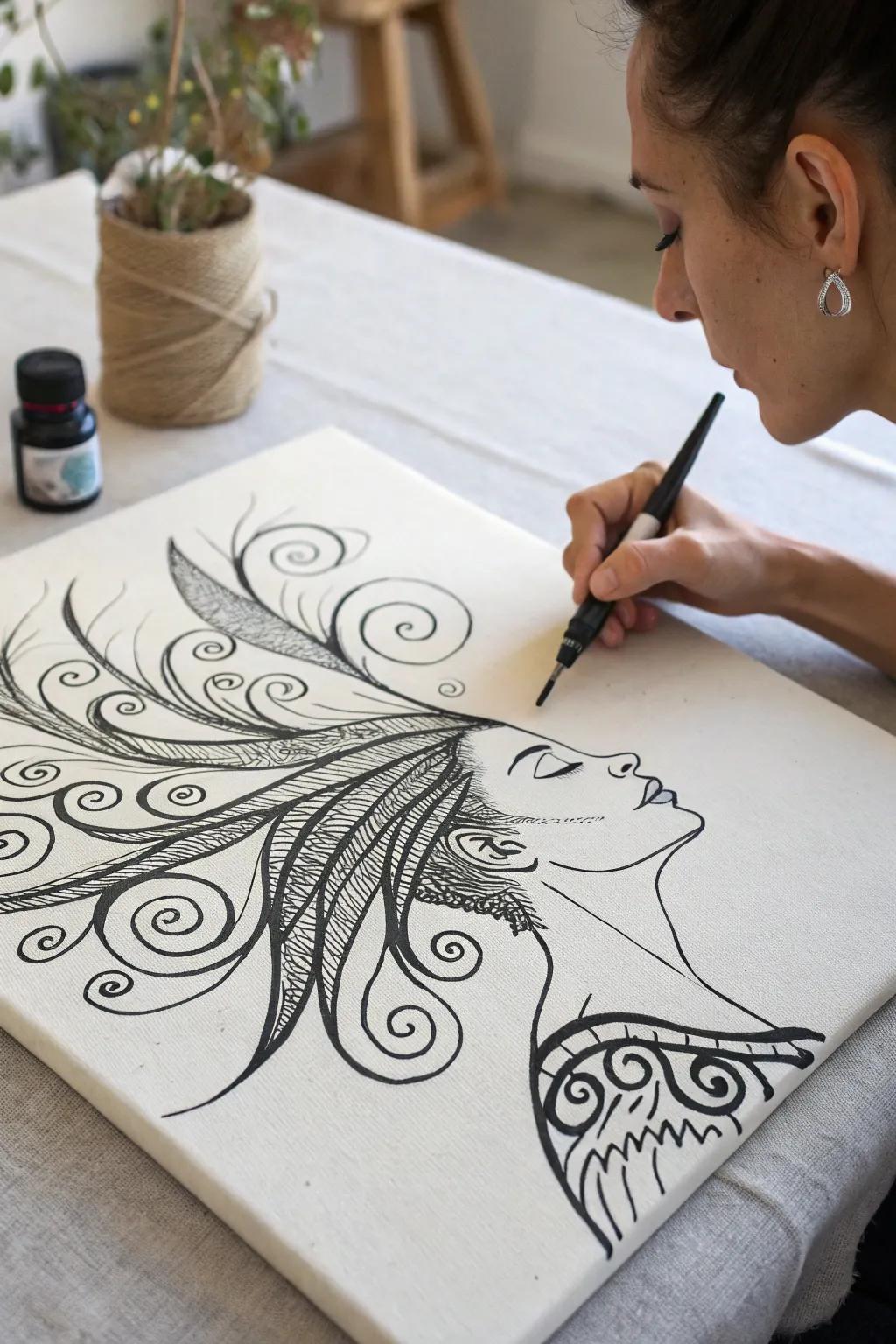 Embrace the art of wild hair with minimalist elegance.