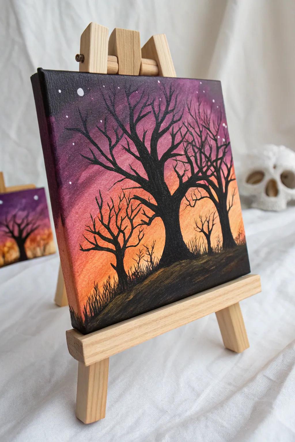 Capture the magic of a haunted forest with a touch of Scandinavian simplicity and Boho elegance. Perfect for your Halloween décor inspiration!