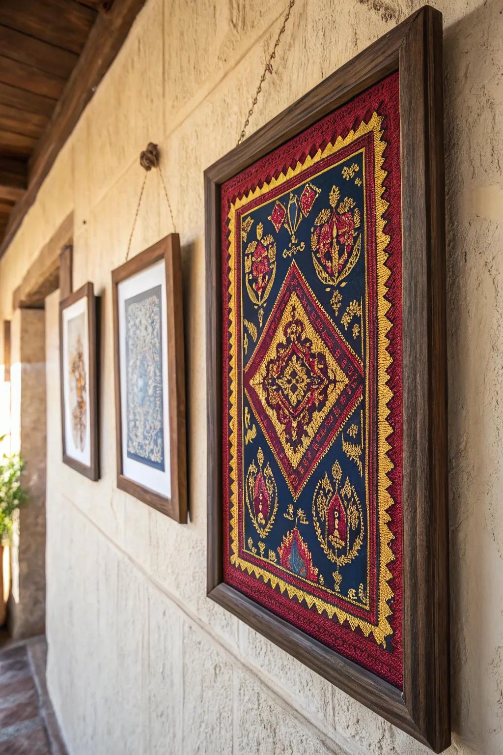 Transform your space with striking textile art that speaks to your craftsmanship spirit.