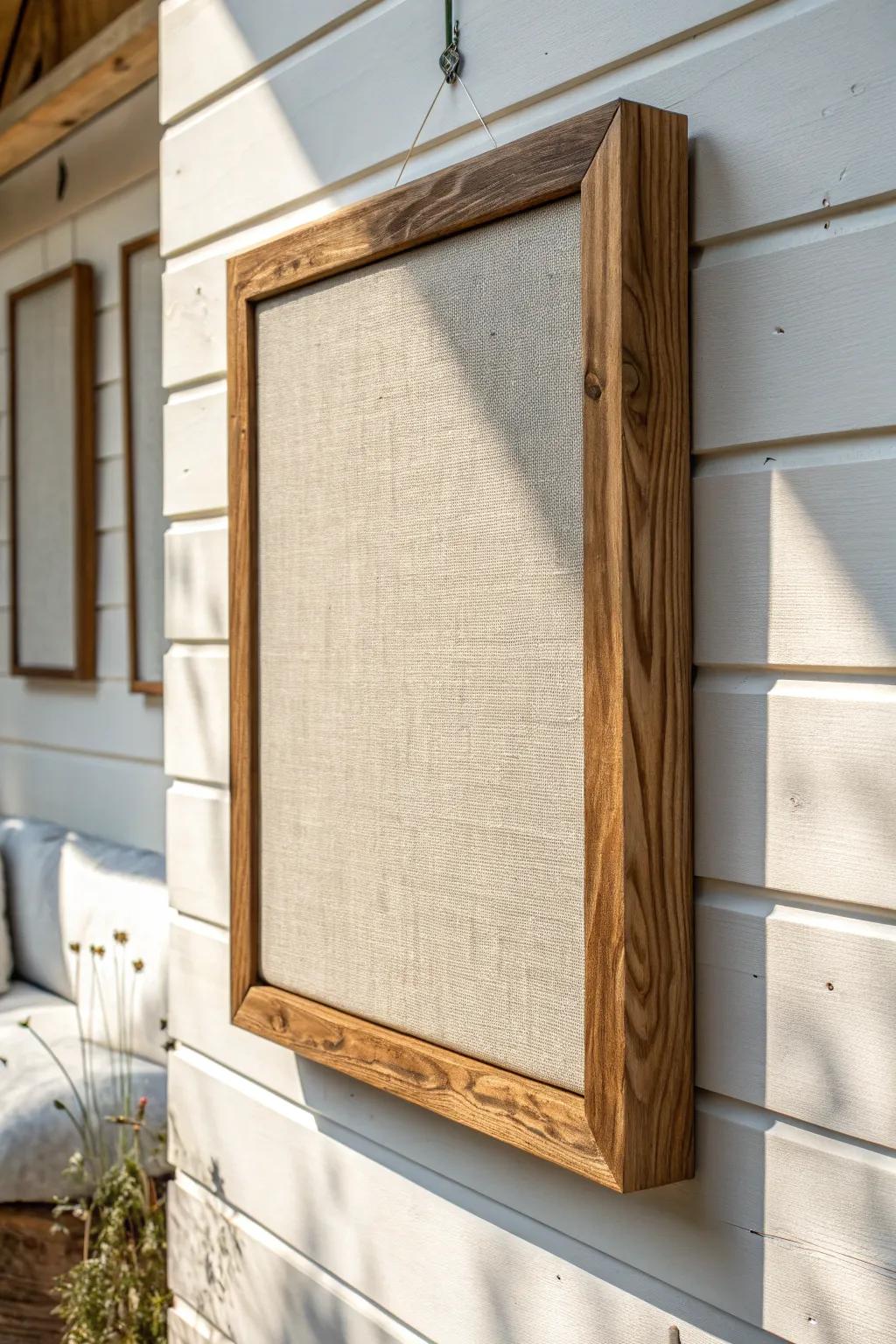 Reclaimed-wood acoustic panel: a calm, minimalist fix that makes your pole barn gym feel quiet.