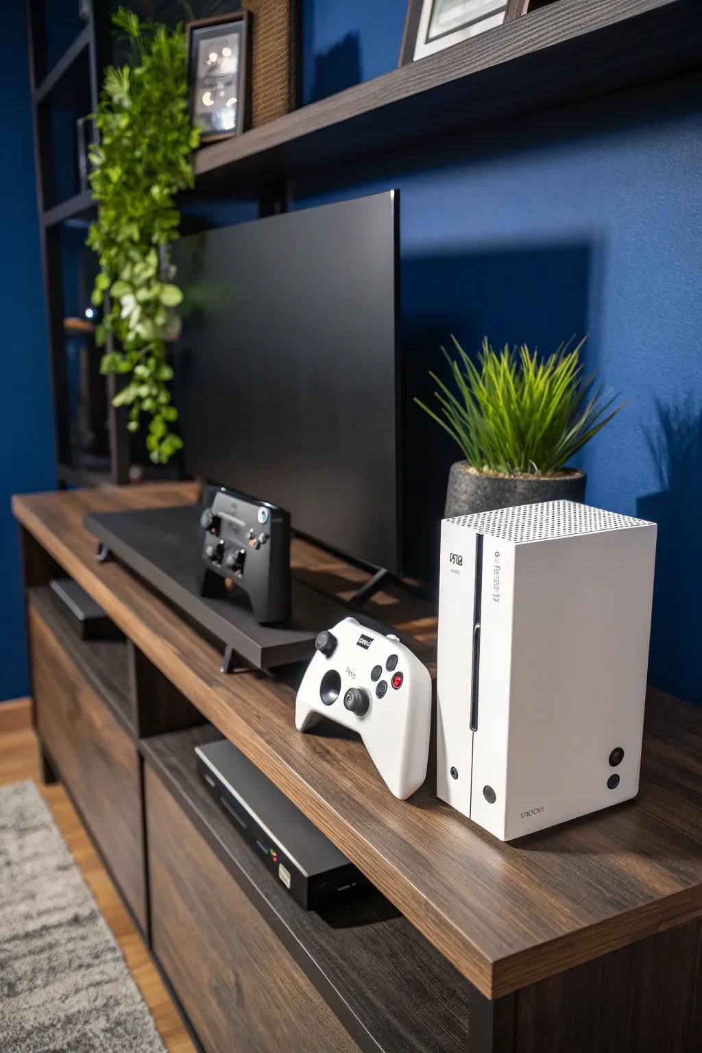 Elevate your gaming setup with a touch of nature – the perfect blend of tech and tranquility.