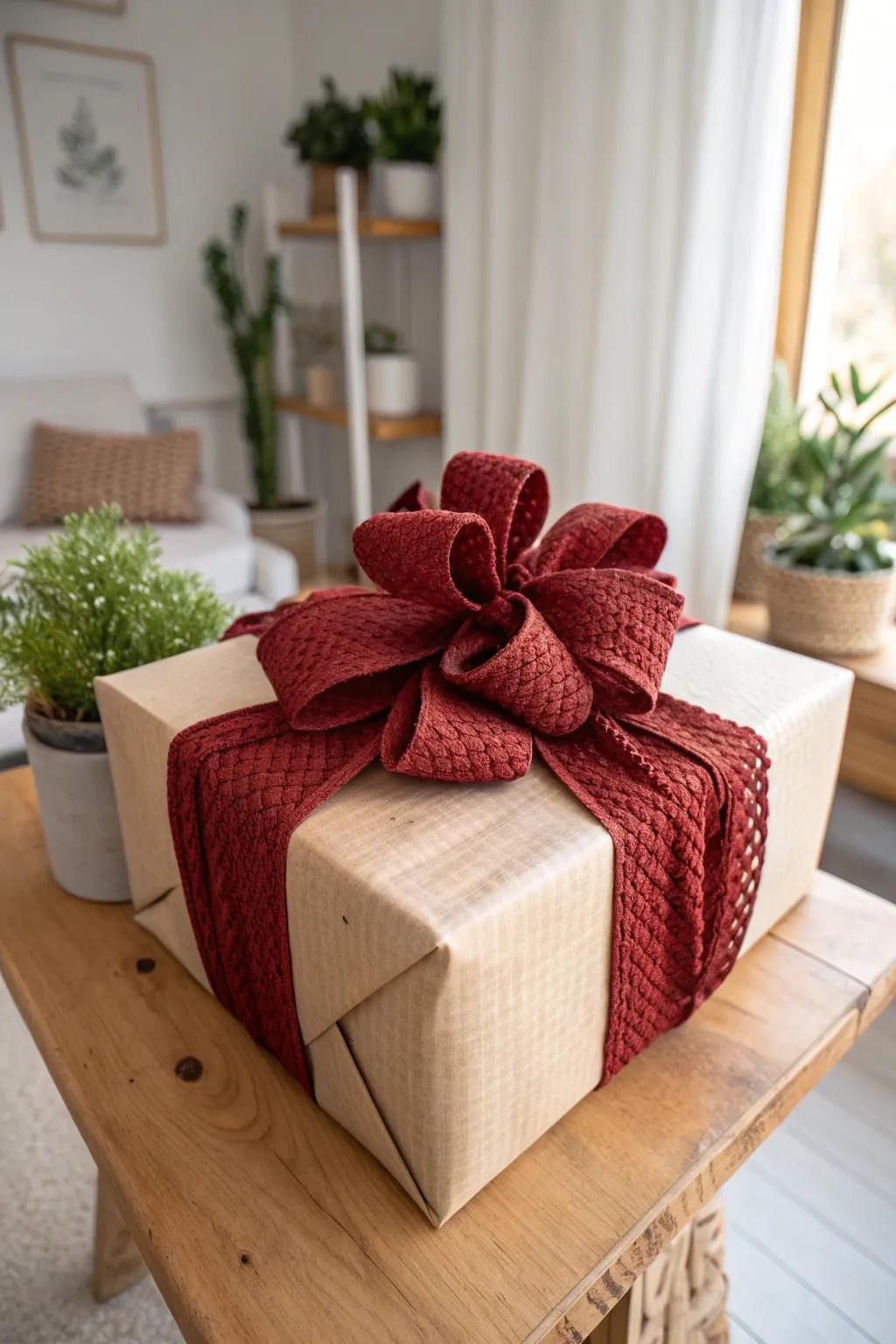 Embrace simplicity with a touch of bold elegance: A striking bow makes the perfect statement.