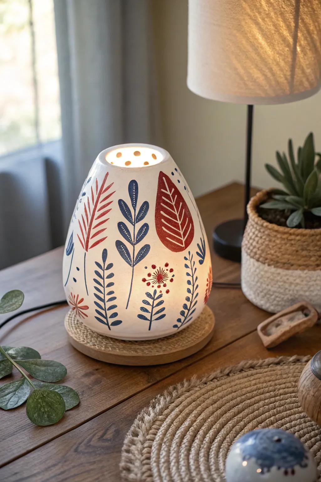 Illuminate your space with artistic flair – discover the beauty of custom-painted ceramic nightlights.