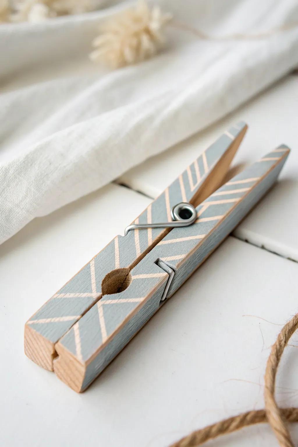 Embrace the art of simplicity with minimalist painted clothespins, perfect for adding a touch of elegance to your space.