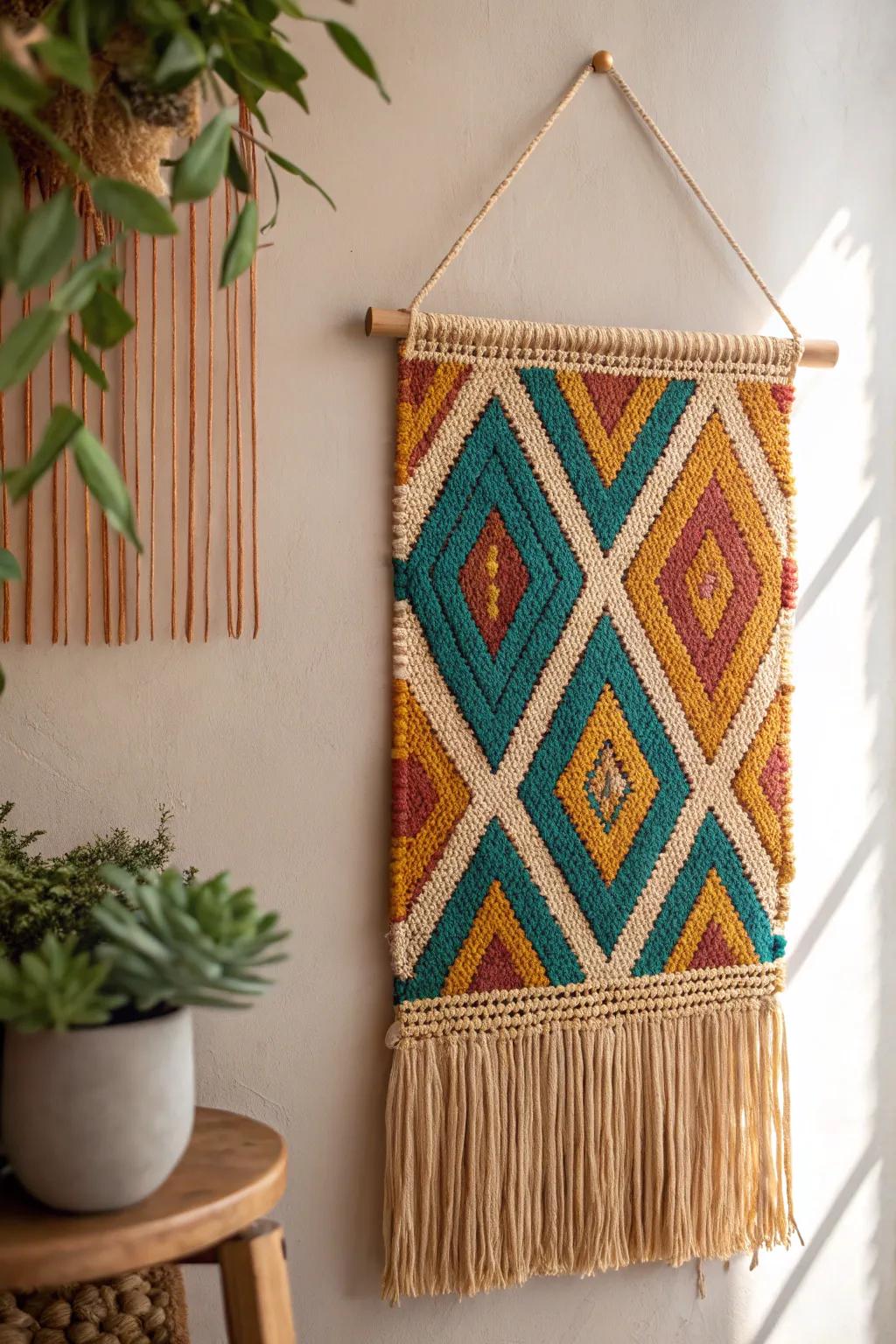 Transform your space with vibrant woven wall art that speaks to your soul.