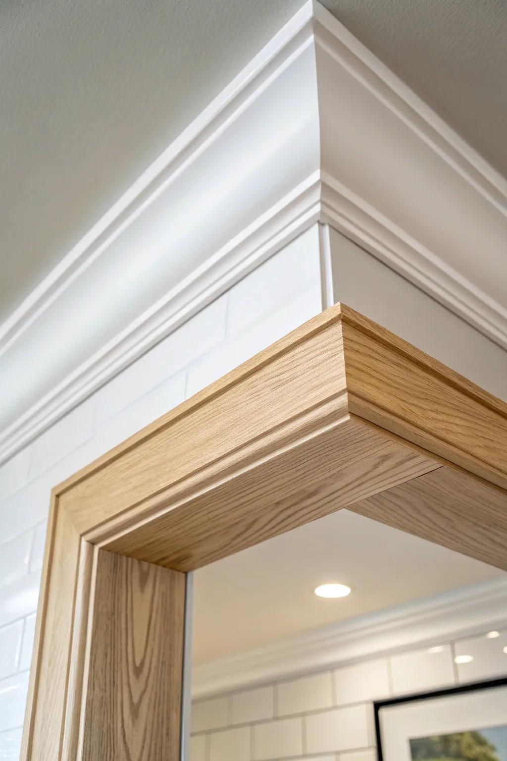 Crisp square-edge ceiling trim frames a bathroom cleanly—modern, minimal, and easy to install.