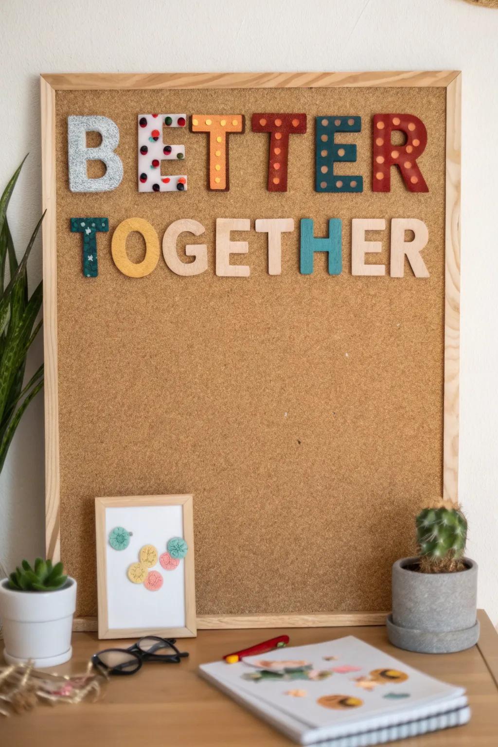 Brighten your space with bold, colorful letters – because we're 'Better Together'.