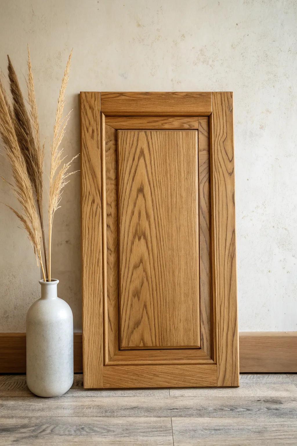 Traditional raised panel cabinet door—warm depth, softened edges, and timeless craftsmanship.