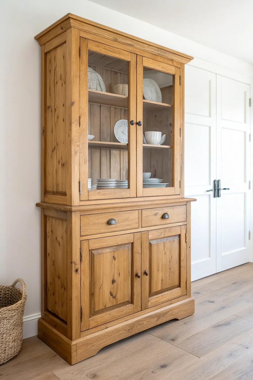 Let the pine grain shine—clear-coated warmth that turns every knot into modern character.