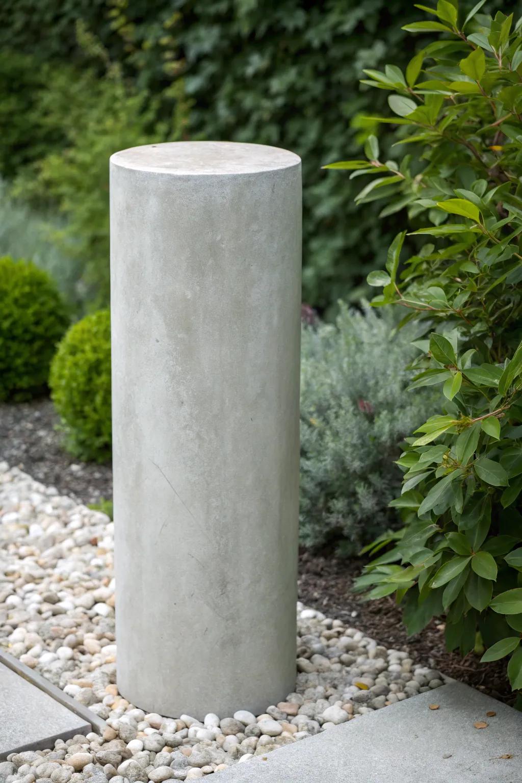 Add modern elegance to your garden with stylish concrete cylinder edging.