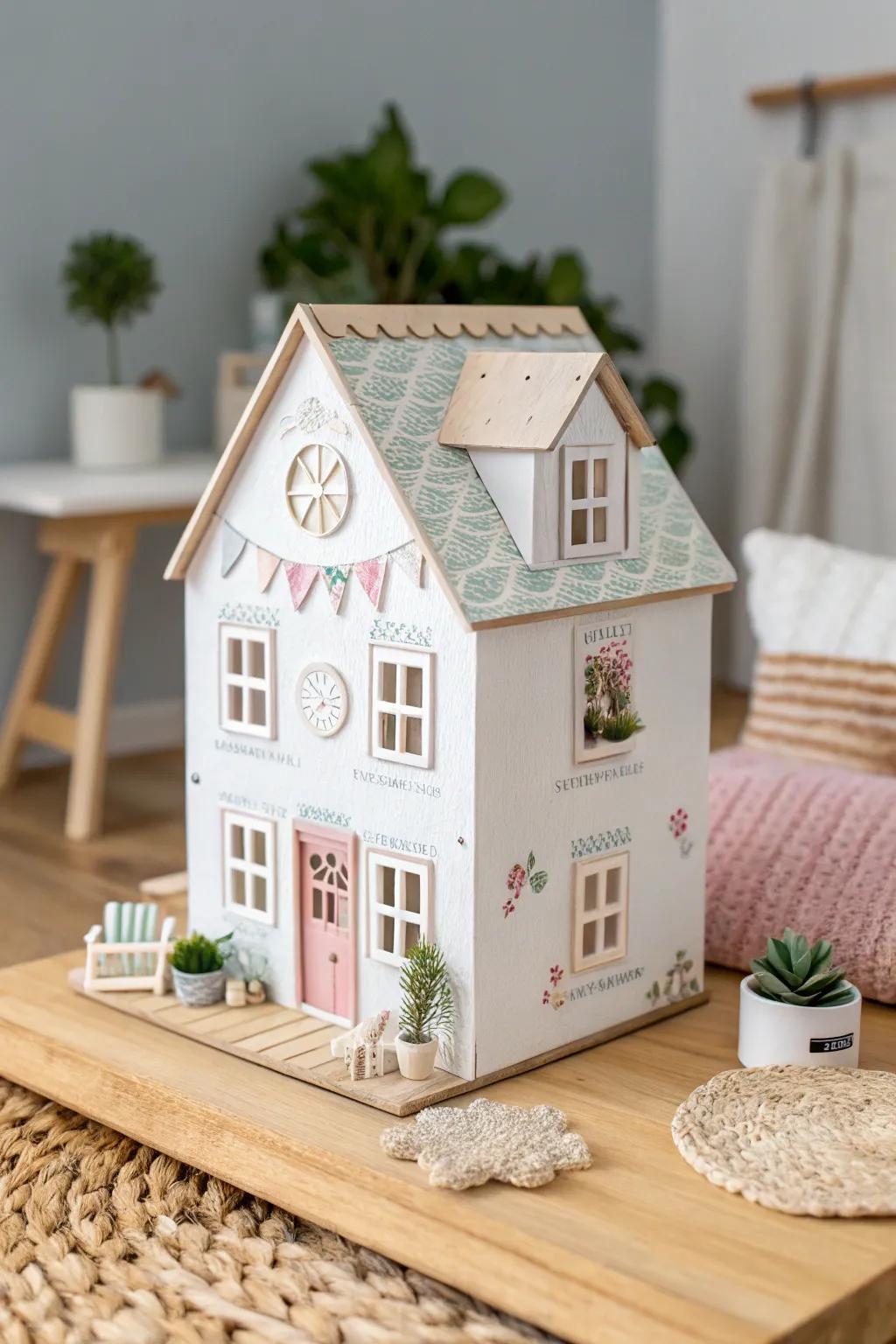 Transform a simple shoe box into a charming miniature dollhouse that sparks imagination and creativity.