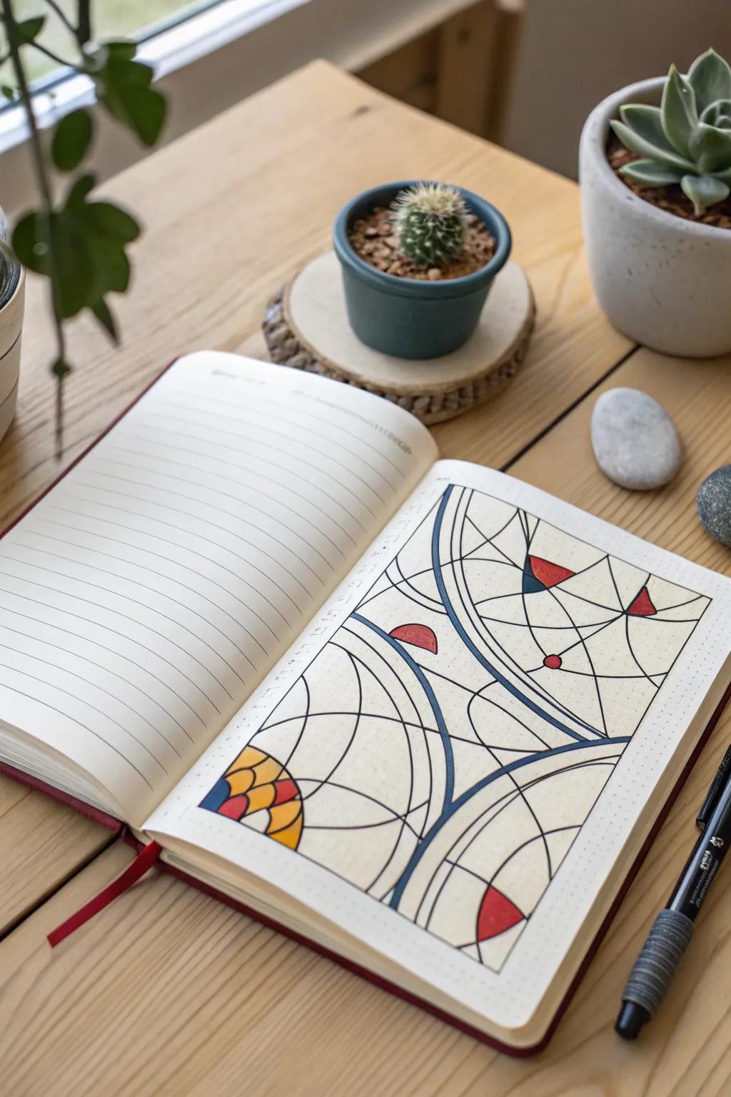 Discover the beauty in simplicity with vibrant scribble art that adds a pop of color to your minimalist style.