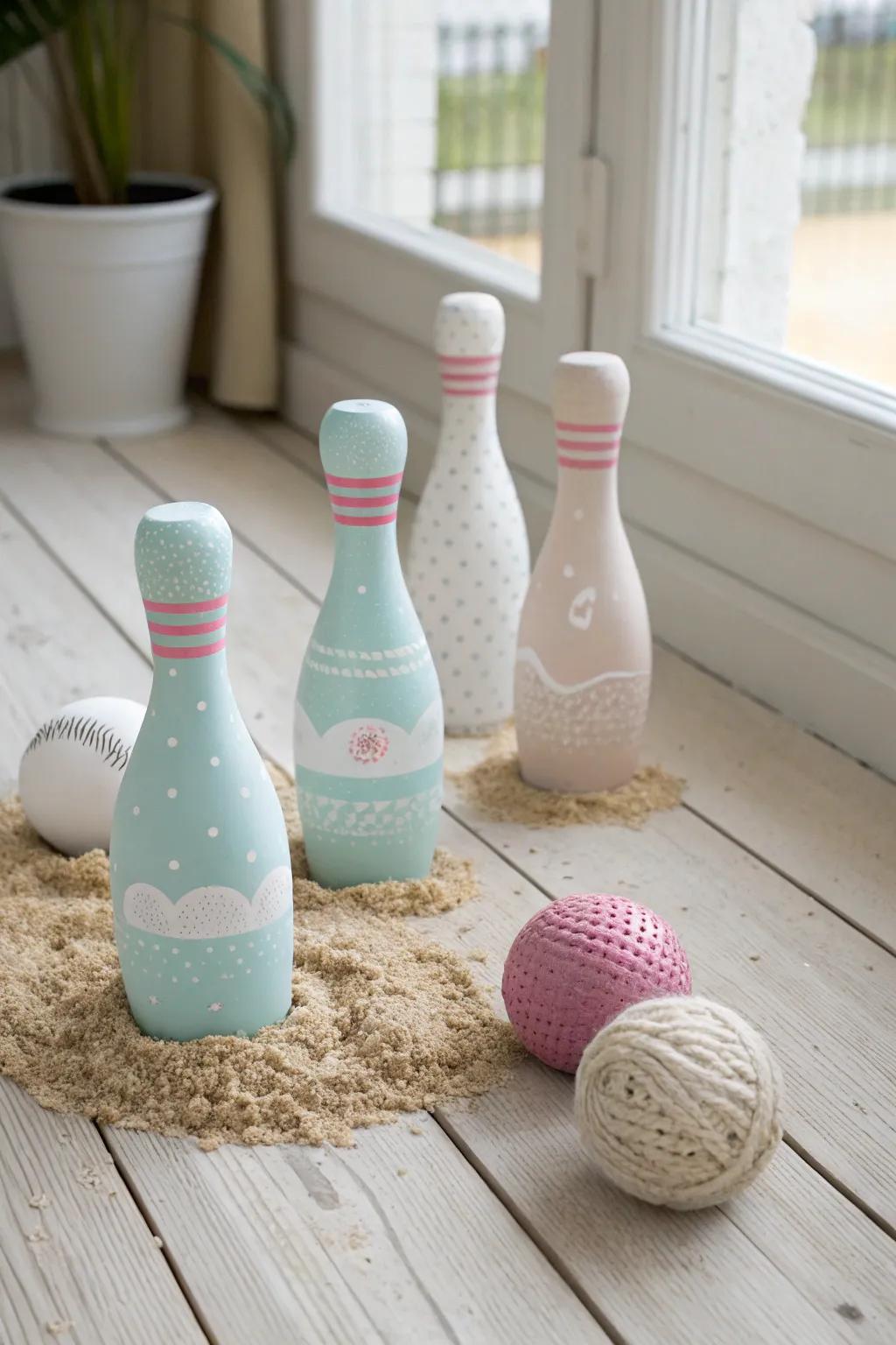 Turn simple recyclables into endless fun with these charming DIY bowling pins!