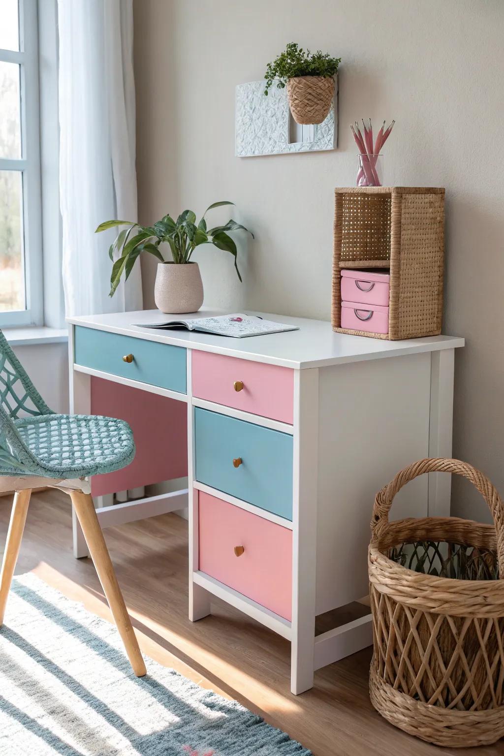 Transform your child's study space with a pop of color and minimalist charm!