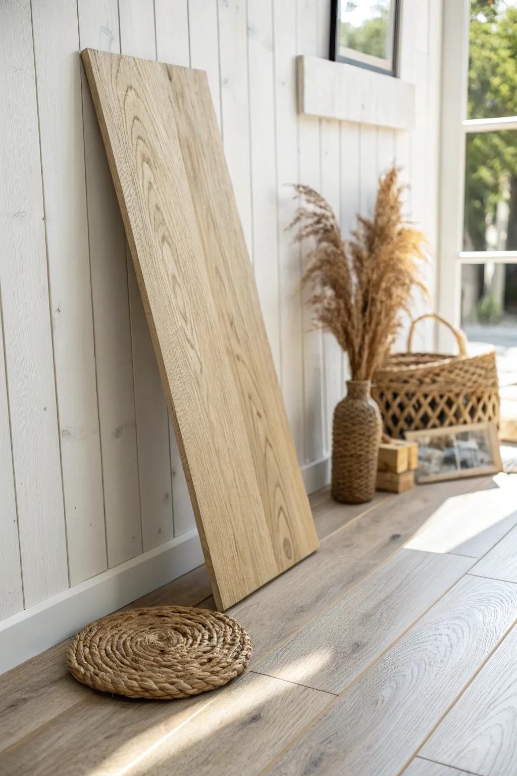 Light-toned wide planks that brighten low-window lofts and make ceilings feel higher.