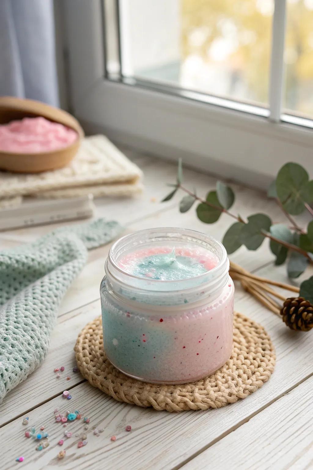 Add a splash of sparkle to your creativity! 🌟 #GlitterySlime #MinimalistCraft