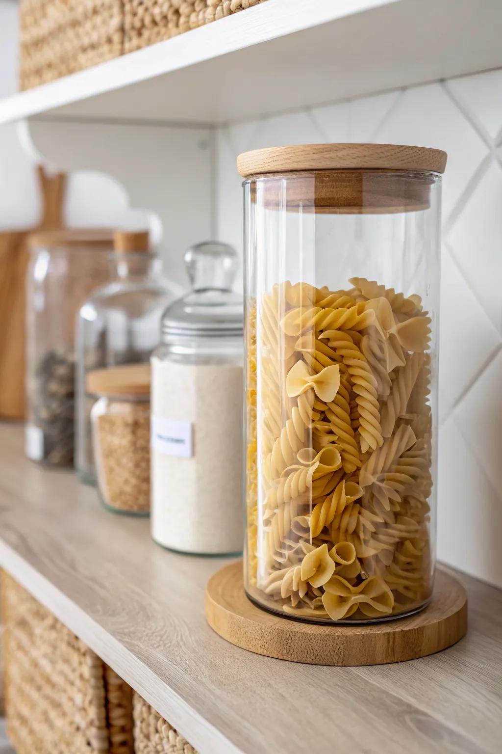 Leave 2 inches above your tallest jar—no more tilt-and-snag when you grab it daily.