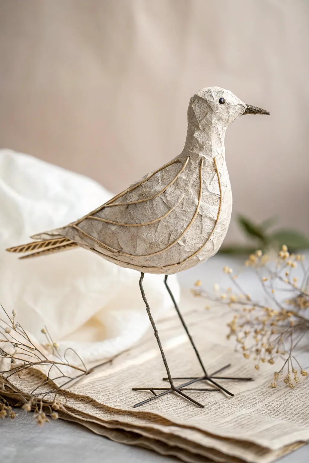 Craft elegance with a touch of whimsy: Discover the art of paper mache with wireframe creations.