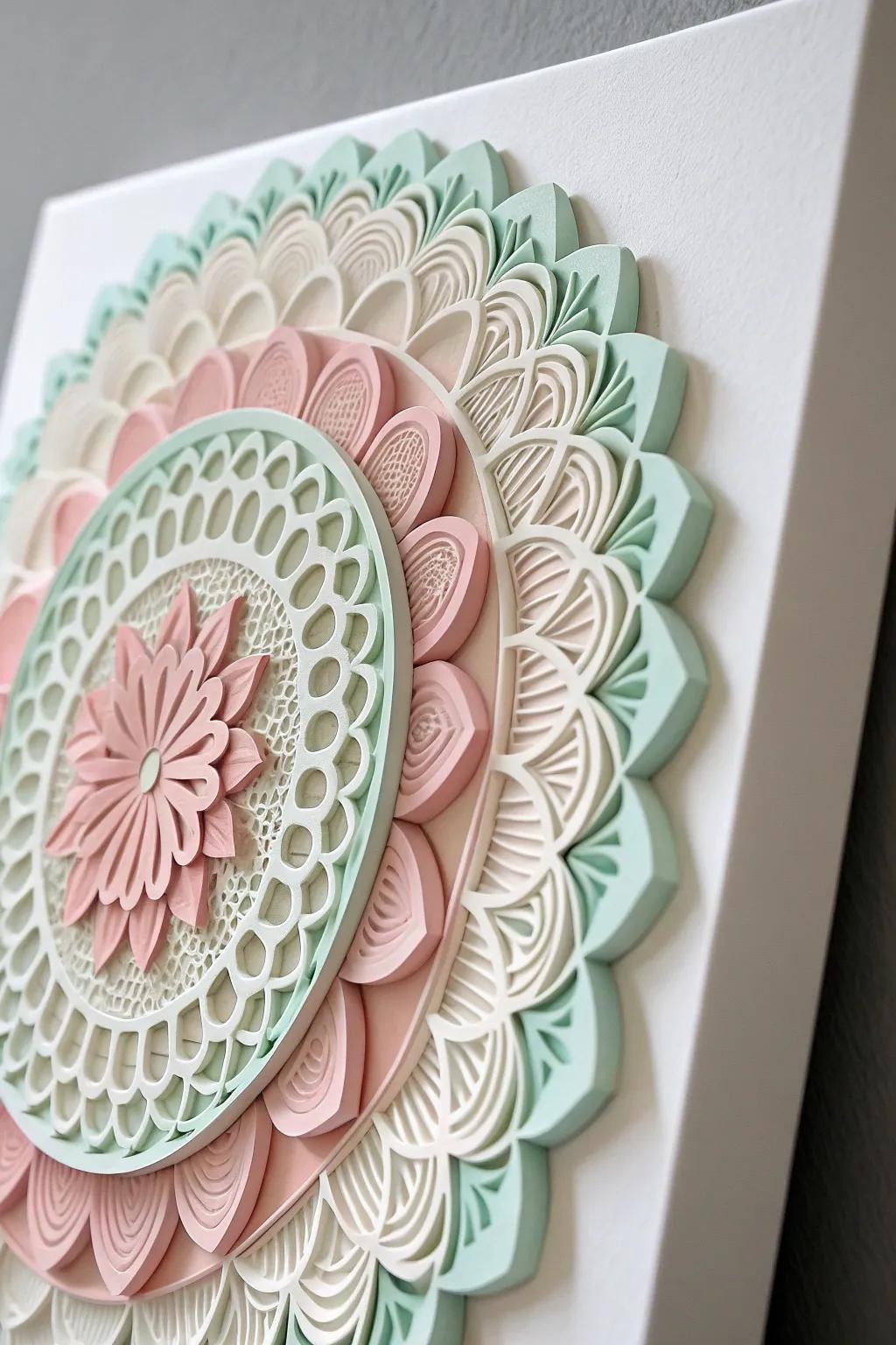 Elevate your space with simple yet stunning layered wall art crafted from paper punches, embodying elegance and creativity.