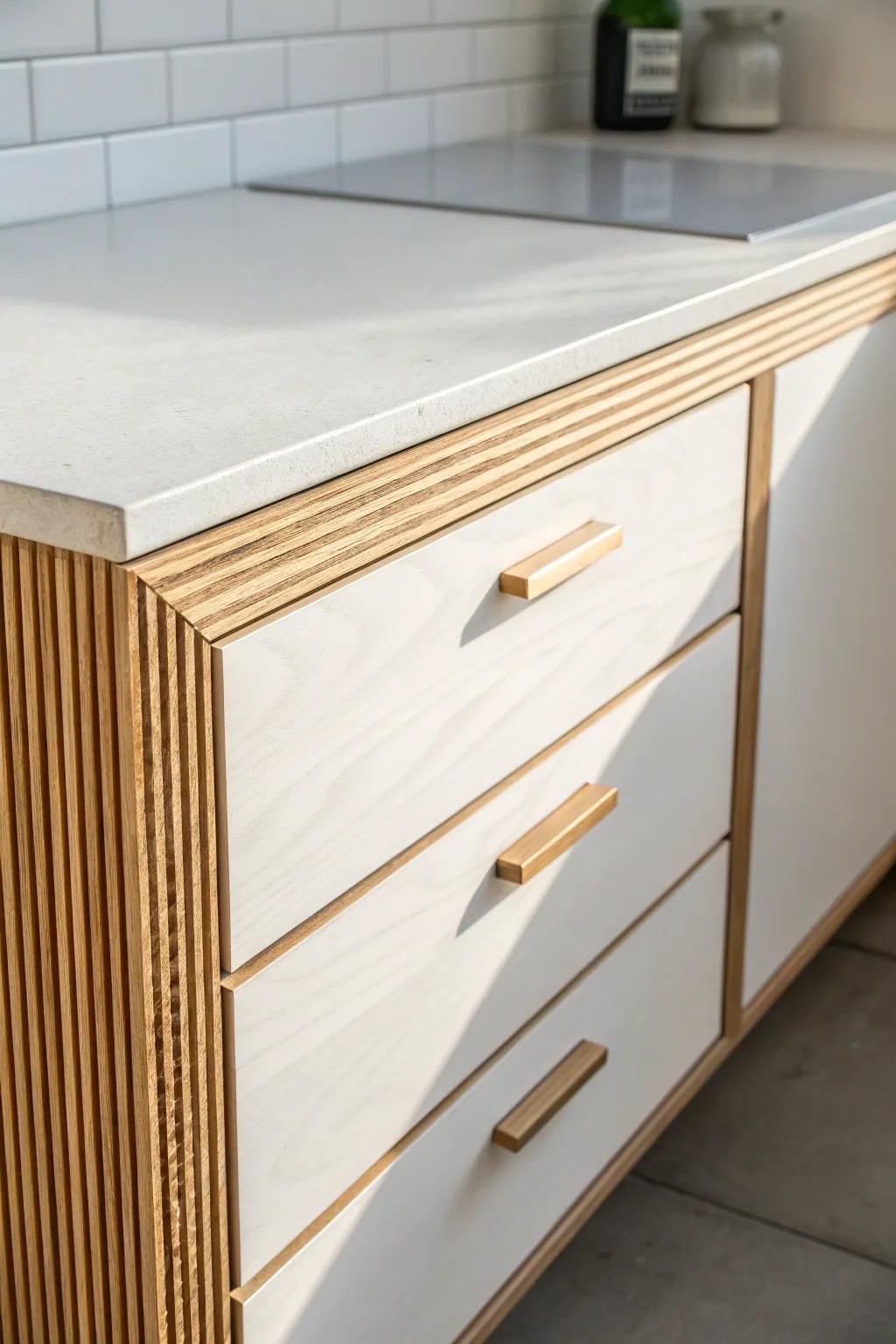 Exposed birch ply edges add instant character—sealed smooth, the layered stripes do the decor.
