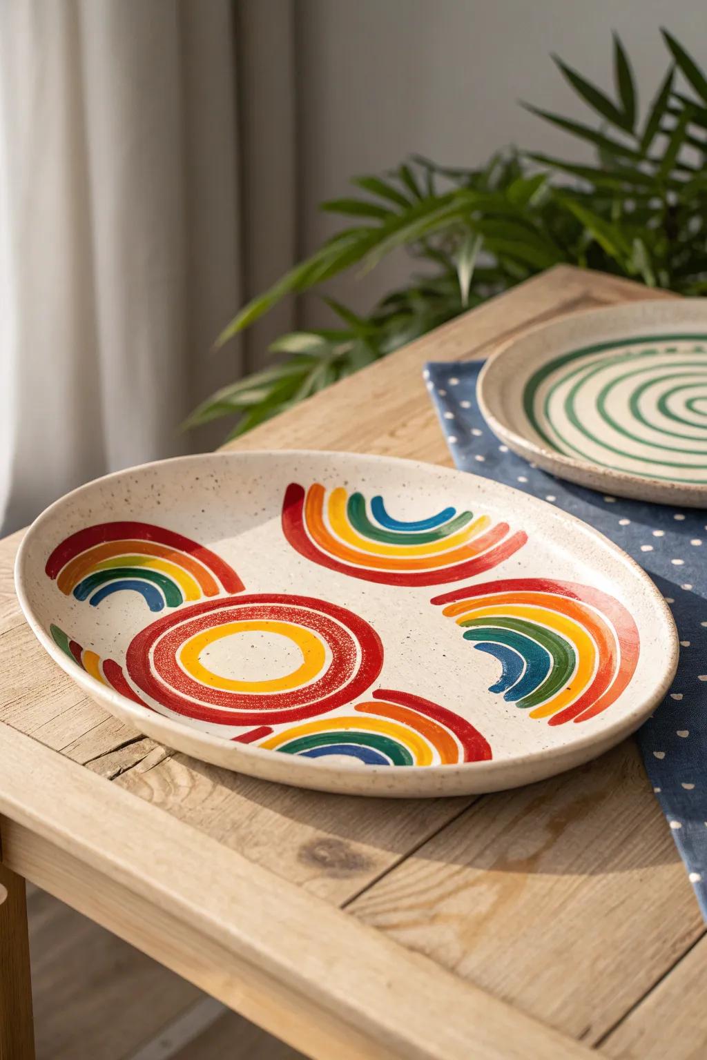 Bold and Beautiful: A vibrant splash of color with minimalist elegance.