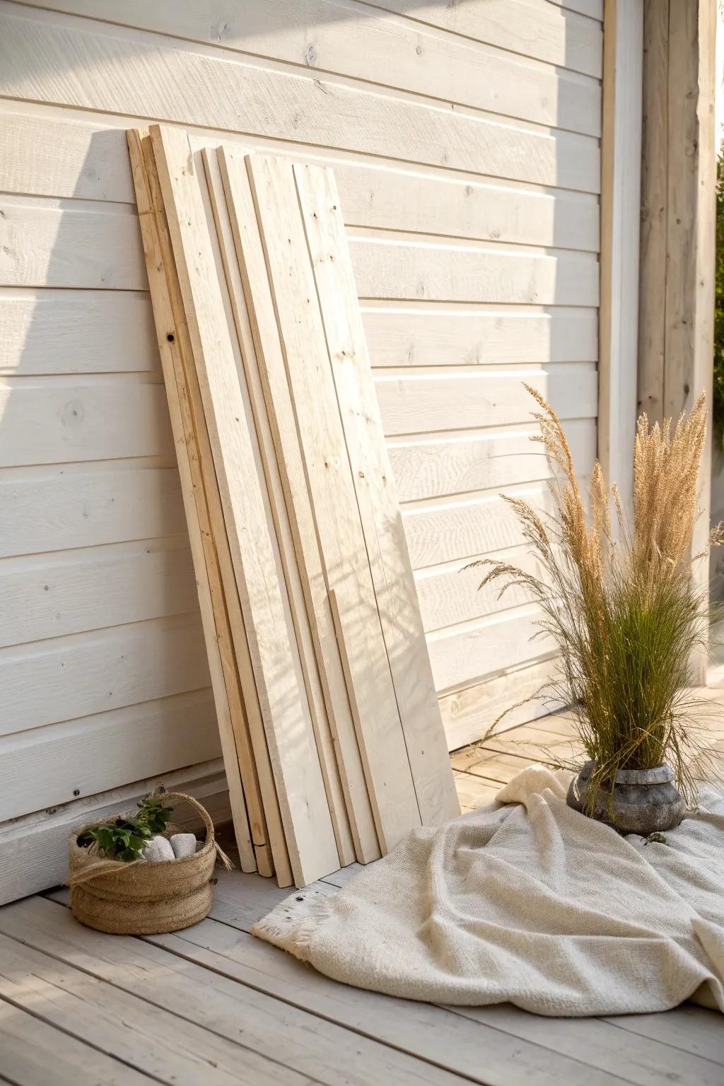 Light tongue-and-groove boards in warm white brighten a small cabin ceiling instantly.