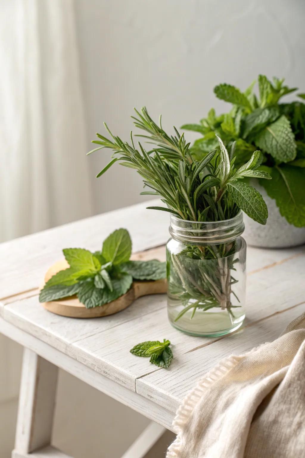 Invigorate your senses with nature's aroma – a simple yet elegant touch to your workspace.