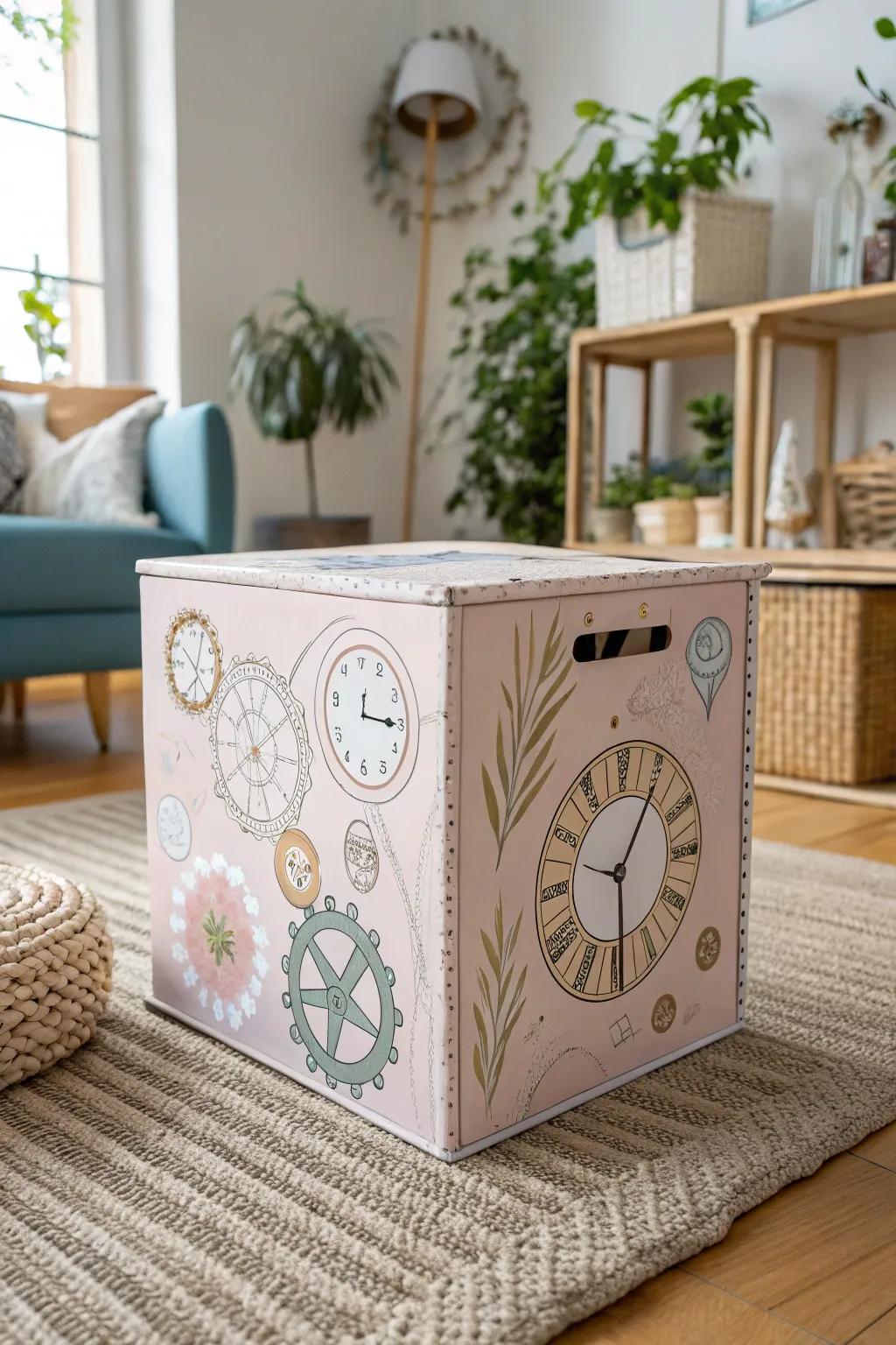 Embark on a cardboard craft adventure with this DIY time machine, where simplicity meets imagination. ✨📦🕰️