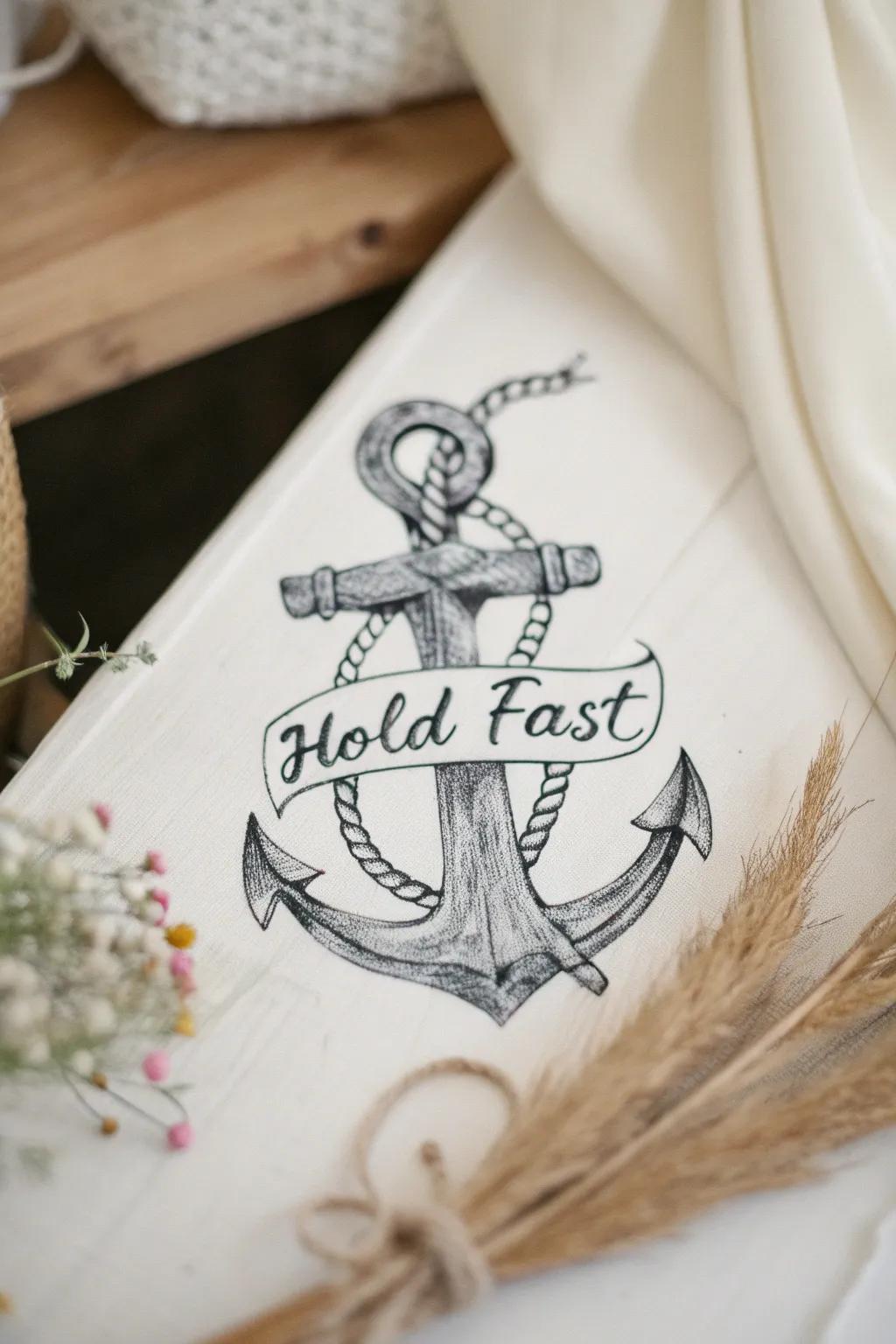 Embrace simplicity and strength with this beautifully crafted anchor design, a perfect blend of Scandinavian minimalism and bohemian charm.