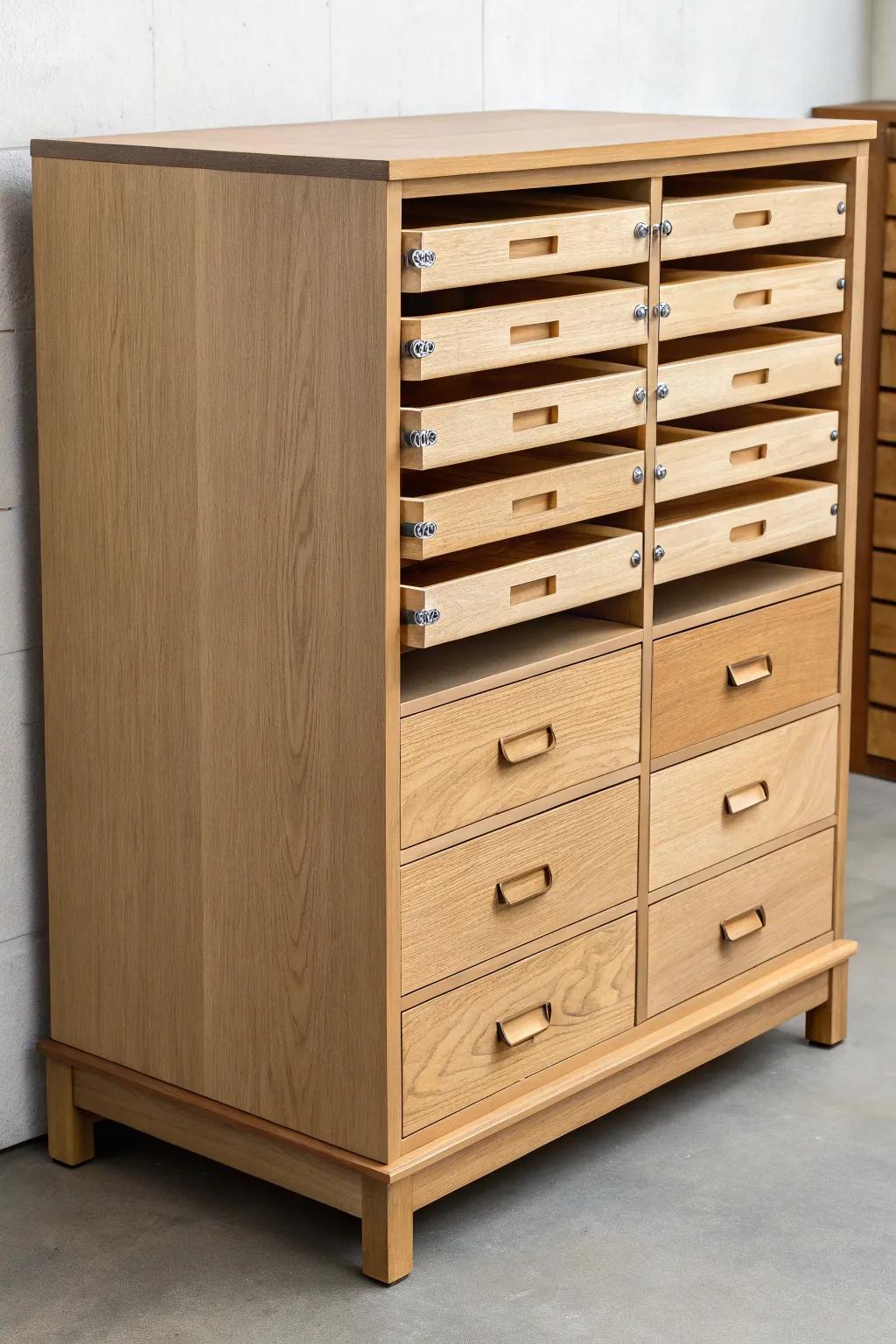 Big drawer-bank base cabinet: the tidy, grab-and-go upgrade every workshop deserves.