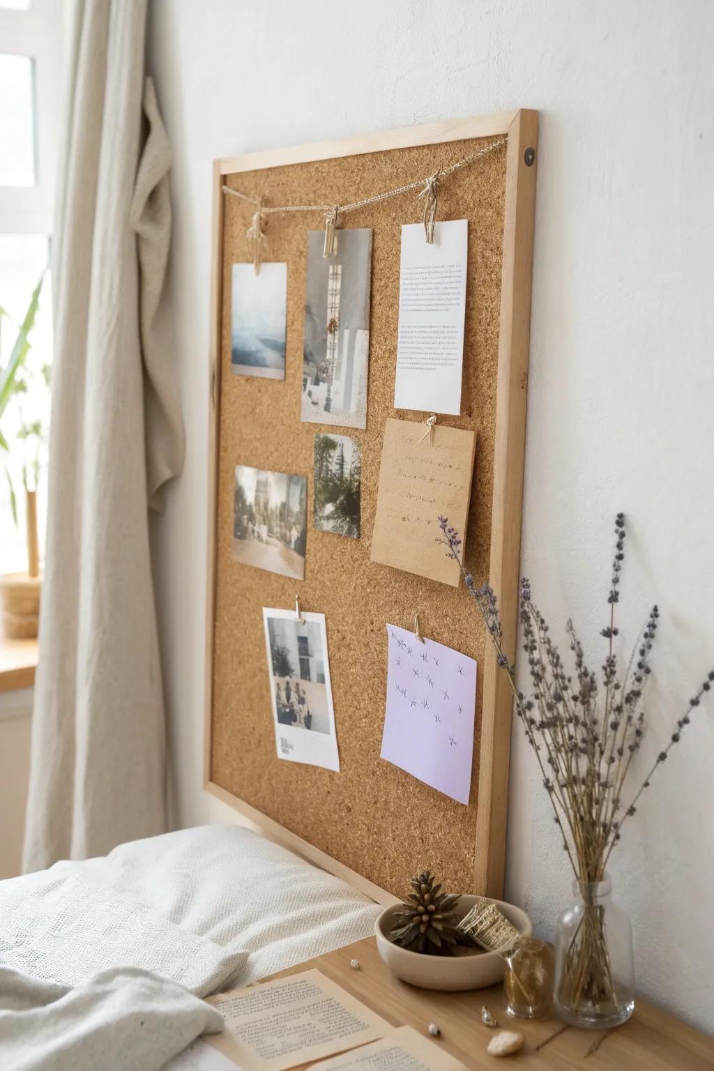 Craft your dreams: A minimalist bulletin board for shared goals and inspiration.