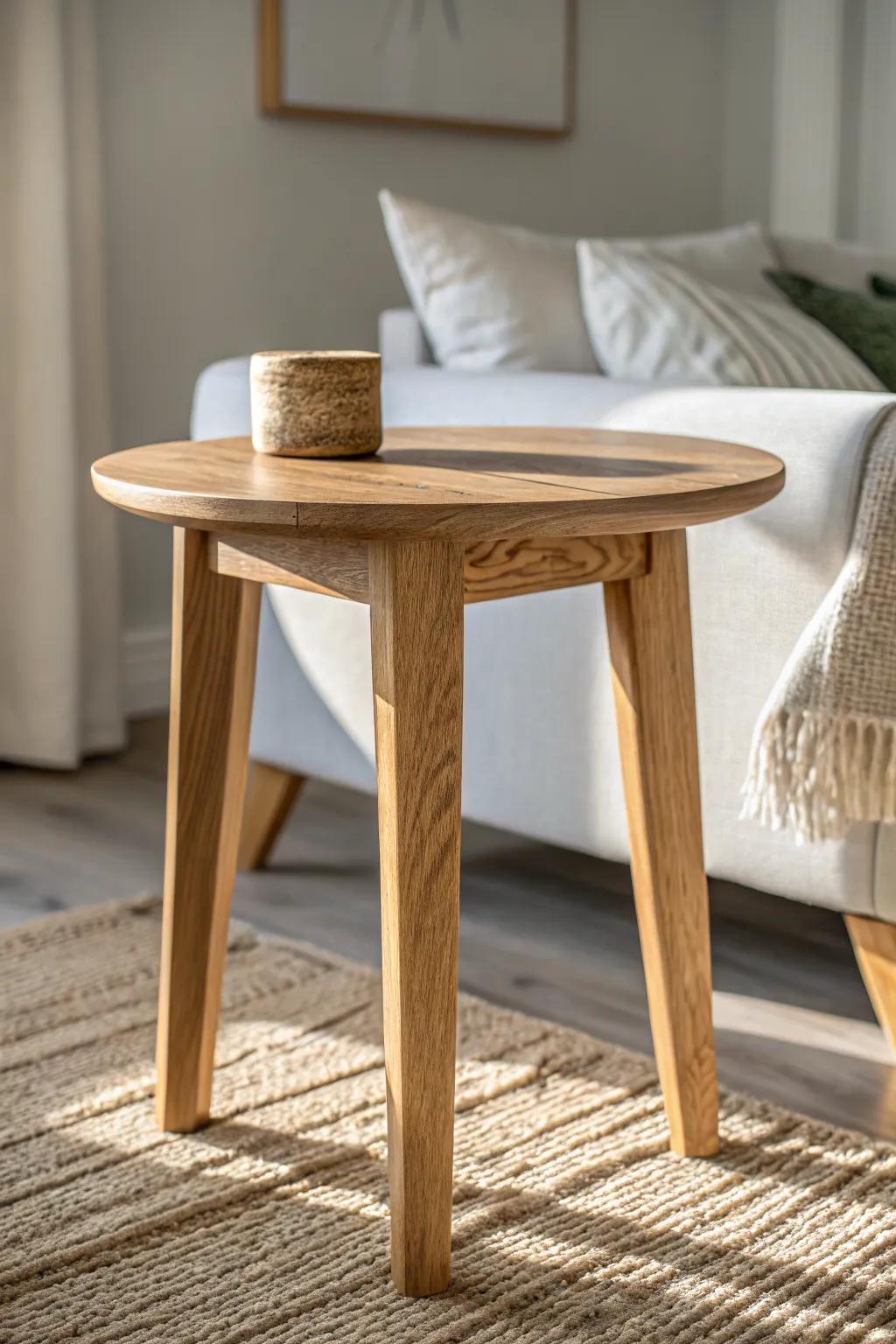 Creamy neutrals + light oak craftsmanship: minimalist warmth that still feels inviting.