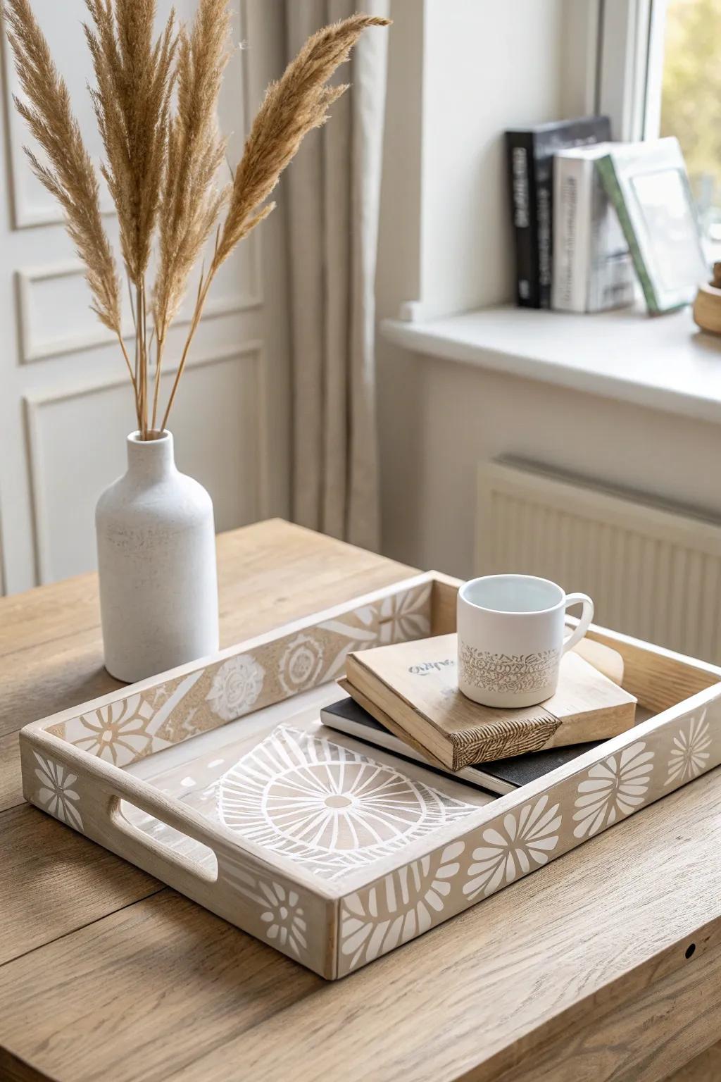 Elevate your space with a DIY decorative tray—simplicity meets style.